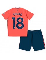 Everton Ashley Young #18 Venkovní dres pro děti 2023-24 Krátký Rukáv (+ trenýrky)